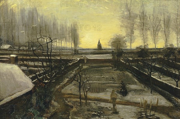 The Parsonage Garden at Nuenen in the Snow, 1885. Creator: Gogh, Vincent, van (1853-1890).