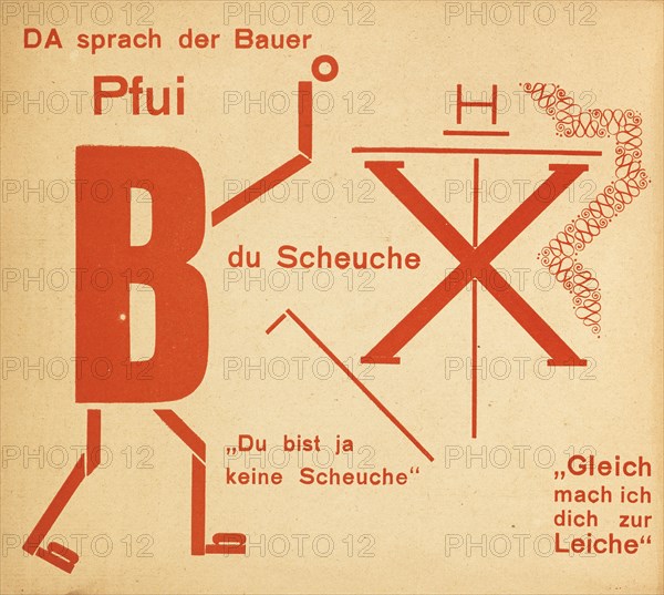 The Scarecrow. Fairytale (Die Scheuche. Märchen), 1925. Creator: Schwitters, Kurt (1887-1948).