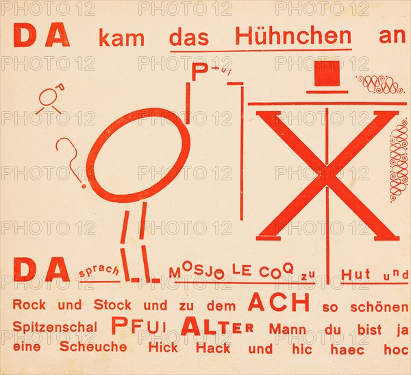 The Scarecrow. Fairytale (Die Scheuche. Märchen), 1925. Creator: Schwitters, Kurt (1887-1948).