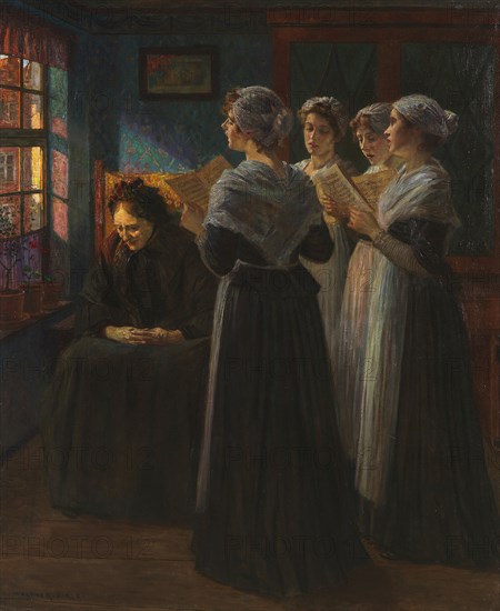 The serenade, c. 1890. Creator: Firle, Walter (1859-1929).