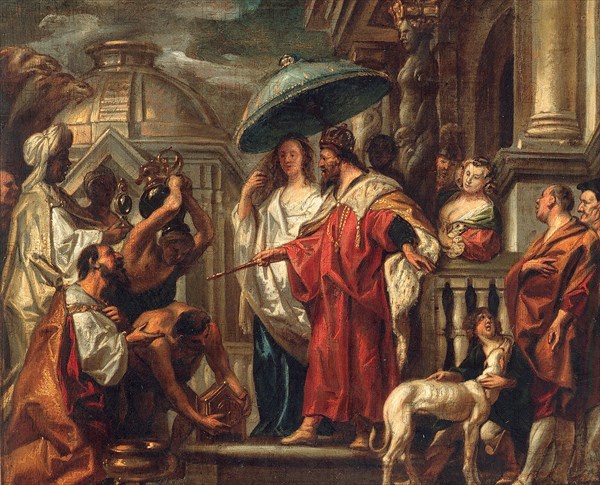 The tribute the Caliph Harun al-Rashid to Charlemagne, ca 1663. Creator: Jordaens, Jacob (1593-1678).