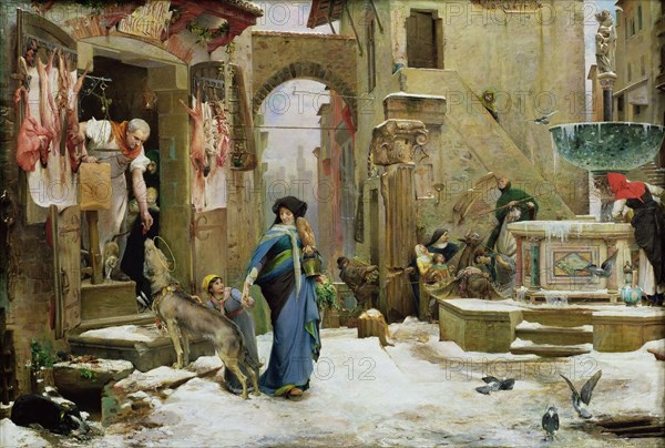The Wolf of Gubbio, 1877. Creator: Merson, Luc-Olivier (1846-1920).