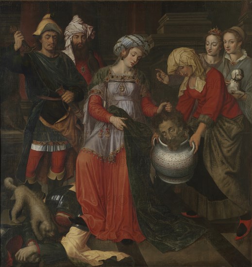 Tomyris Receiving the Head of Cyrus, 1610. Creator: Pieters, Pieter (Petrus) (?-1614).