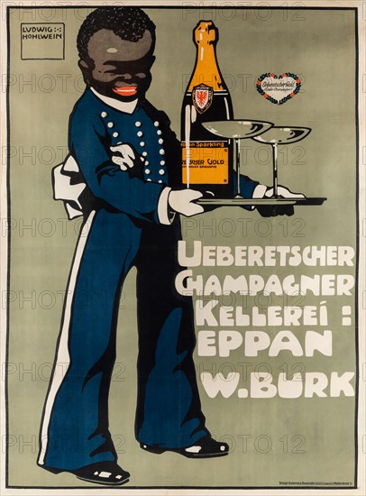 Ueberetscher Champagne Winery, c. 1909. Creator: Hohlwein, Ludwig (1874-1949).