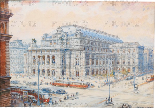 View of the Vienna State Opera. Creator: Frank, Friedrich (1871-1945).