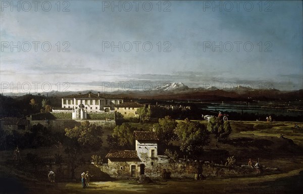 View of Villa Perabò, later Melzi, in Gazzada, 1744. Creator: Bellotto, Bernardo (1720-1780).