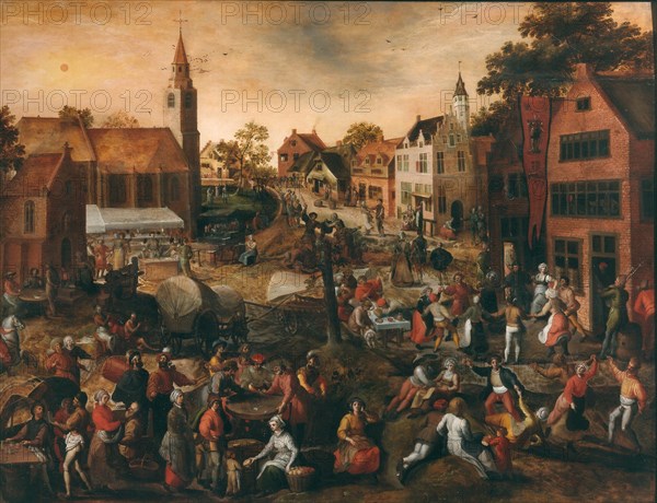 Village Festival, Mid of 16th cen.. Creator: Mostaert, Gillis (1534-1598).