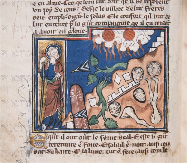 When He arises to make the earth tremble... Miniature from: Apocalypse de saint Jean, ca 1320. Creator: Anonymous.