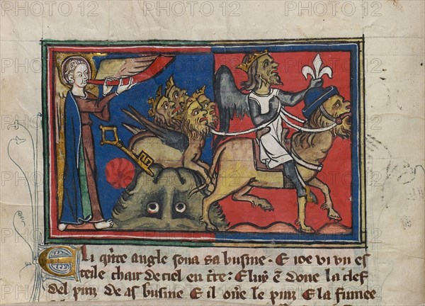 When the fifth angel blew his trumpet... Miniature from: Apocalypse de saint Jean, ca 1320. Creator: Anonymous.