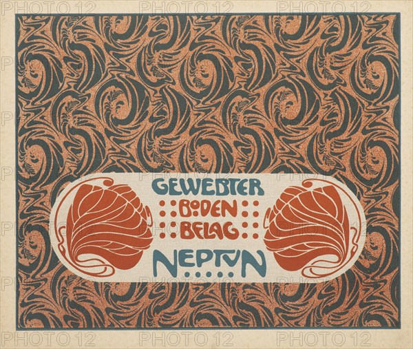 Woven Flooring Neptune, 1901. Creator: Moser, Koloman (1868-1918).