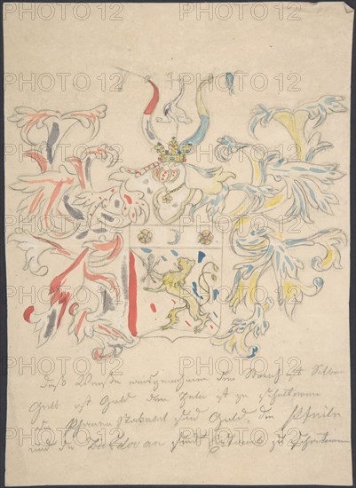 Design for coat of arms, 18th century. Creator: Anon.