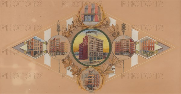 Henry Heide Confectionary Co.- Seven Buildings Occupied by the Business, after 1882. Creator: Anon.