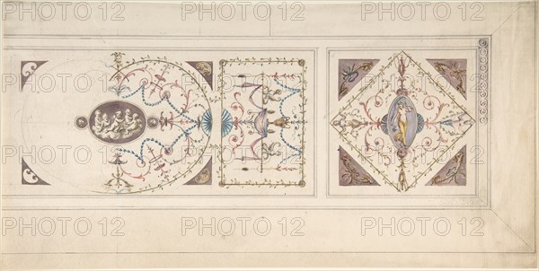 Design for a Ceiling in the Manner of Pergolesi, late 18th century. Creator: Anon.