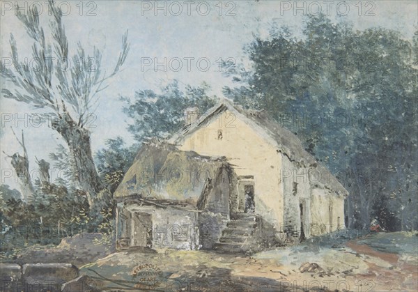 Landscape - Cottage in a Wood, 18th century. Creator: Anon.