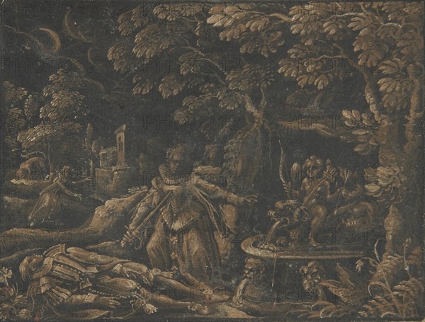 Pyramus and Thisbe, ca. 1580. Creator: Anon.