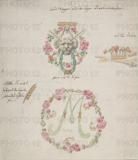Ornamental designs for porcelain, 18th century. Creator: Attributed to Anonymous,.