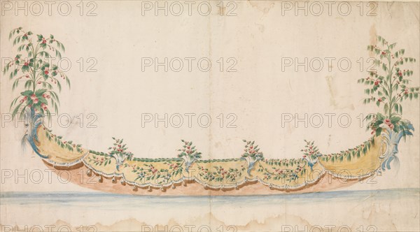 Design for a Gondola Decorated for a Festive Occassion, ca. 1750-1780 . Creator: Anon.