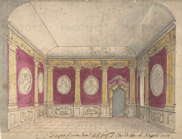 Design of a Room of the Infante Don Carlo, King of Naples, 1737. Creator: Anon.