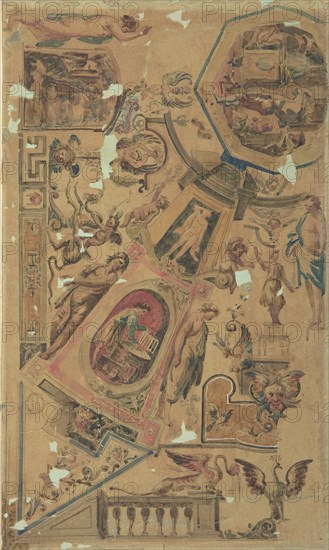 Design for a Ceiling Decoration, 1800-1900. Creator: Anon.