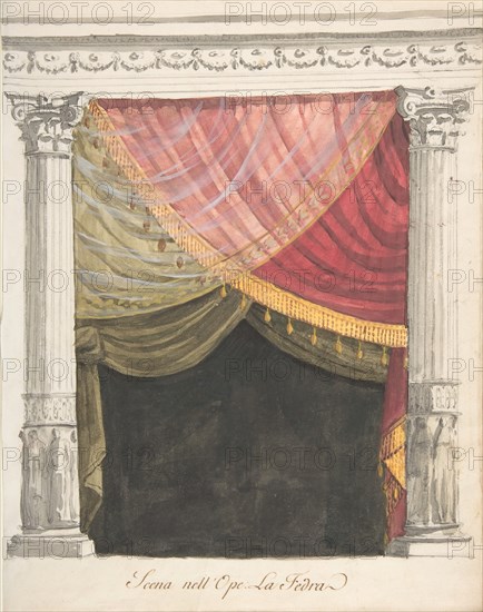 Stage Set for La Fedra, 1800-1900. Creator: Anon.