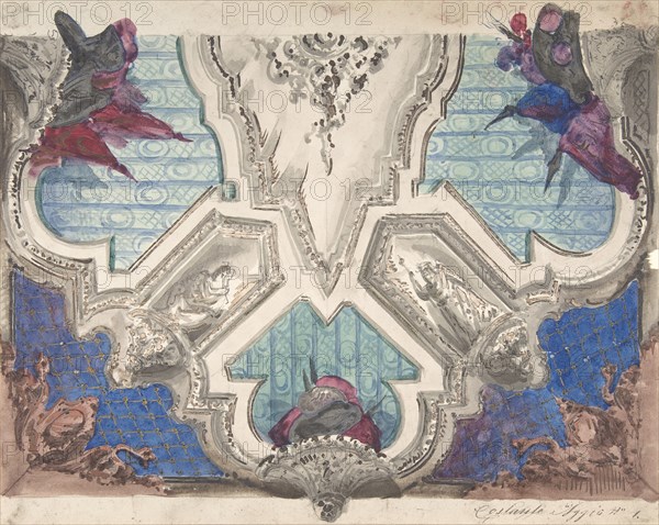 Design for a Painted Ceiling, 1800-1900. Creator: Anon.