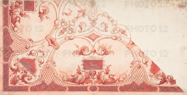 Design for a Painted Ceiling, 1800-1900. Creator: Anon.