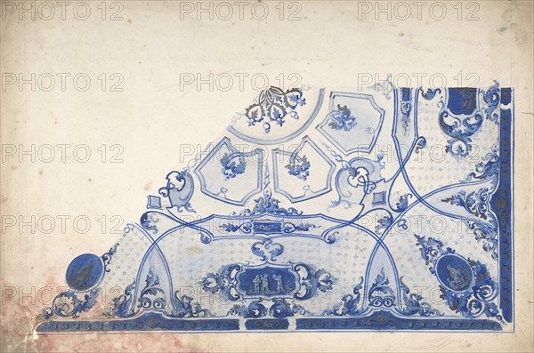 Design for a Painted Ceiling, 1800-1900. Creator: Anon.