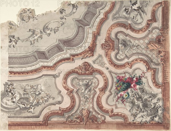 Design for a Painted Ceiling, 1800-1900. Creator: Anon.