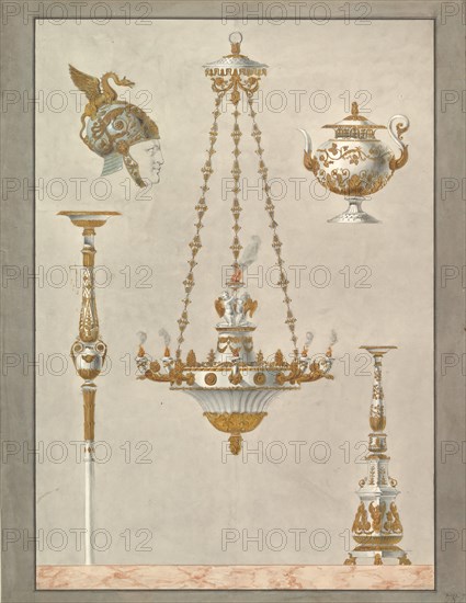 Designs for Metalwork, 19th century. Creator: Anon.