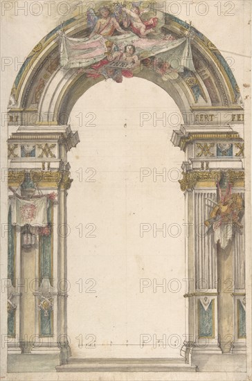 Design for the Entrance to a Chapel, 1700-1780. Creator: Anon.