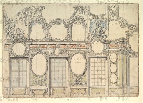 Design for an Interior Wall, 1700-1780. Creator: Anon.