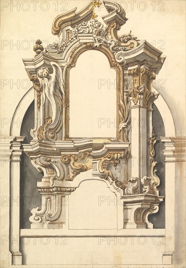 Two Alternate designs for an Altar., 1700-1780. Creator: Anon.