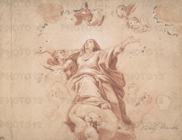 Assumption of the Virgin (after Carlo Maratta?), 17th century. Creator: Anon.