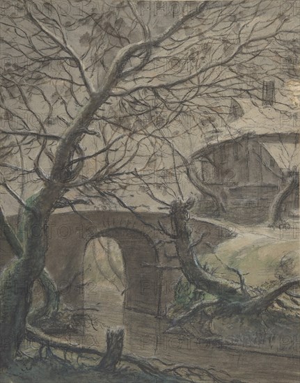 A House near a Bridge, 17th century. Creator: Anthonie Waterloo.