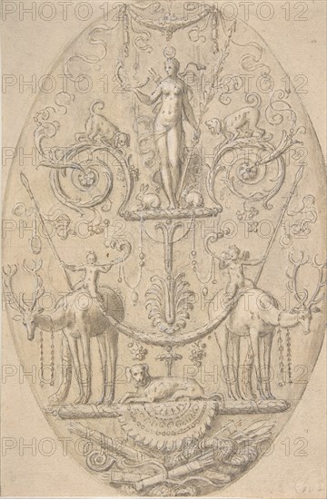 Diana with Attributes of the Hunt, 16th century. Creator: Antoine Caron.