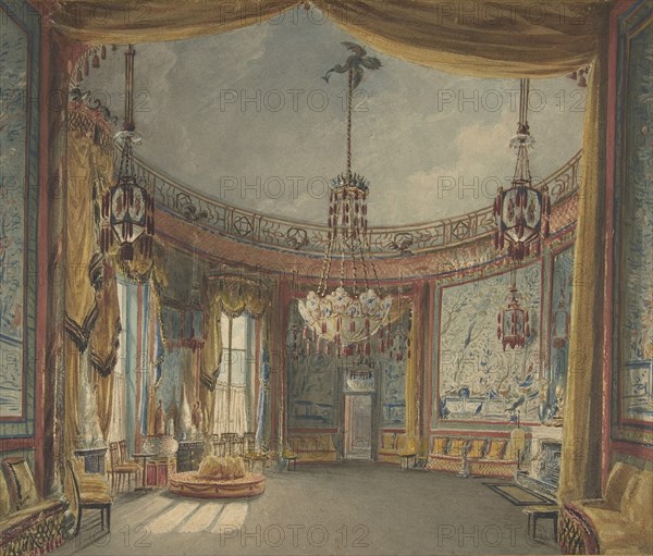 The Saloon, Brighton Pavilion, ca. 1826. Creator: Augustus Charles Pugin.