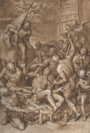 The Martyrdom of Saint Lawrence, 1580s-early 1590s. Creator: Aurelio Luini.