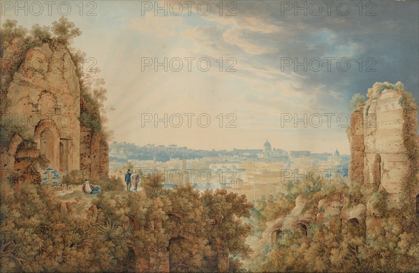 A View of Rome from the Palatine, 1813-17 (?). Creator: Carl Ludwig Frommel.