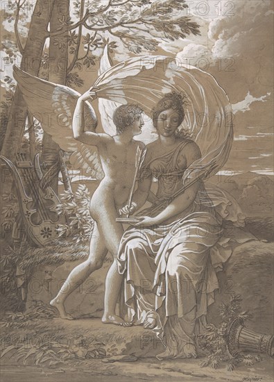 The Muse Erato Writing Verses Inspired by Love, ca. 1797. Creator: Charles Meynier.