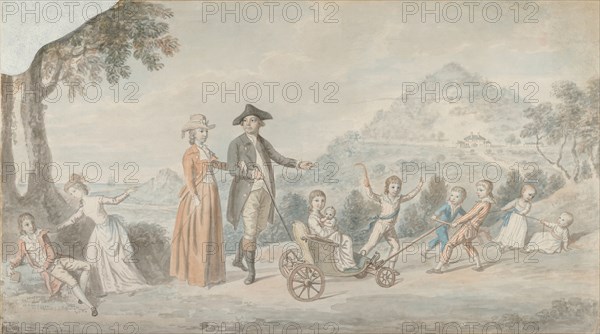 The Family of Sir James Hunter Blair, 1st Baronet (1741-1787), ca. 1785. Creator: David Allan.