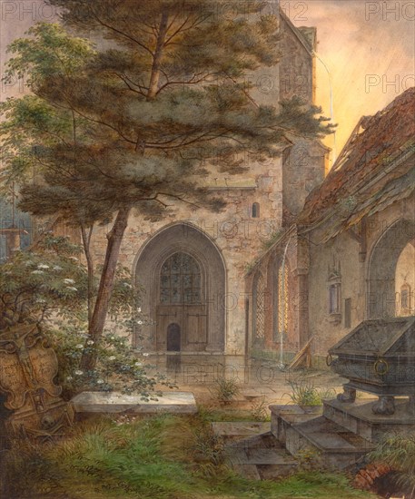 A Portal of a Church, first half 19th century. Creator: Ernst Ferdinand Oehme.