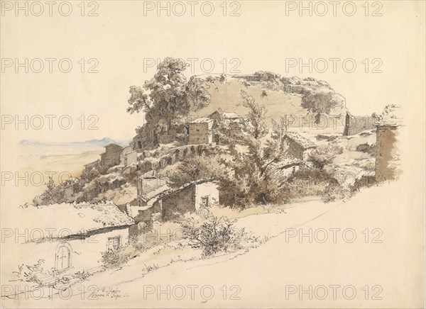 Roman Landscape near Rocca di Papa, 1866. Creator: Ernst Furchtegott Mohn.
