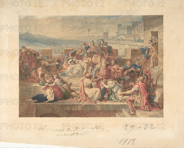 Priam and his Family Mourning the Death of Hector, n.d.. Creator: Etienne Barthelemy Garnier.