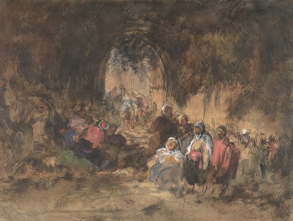 Arabs Resting, 1817-70. Creator: Eugenio Lucas Villamil.