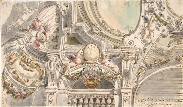 Design for a Ceiling, . Creator: Attributed to Faustino Trebbi.