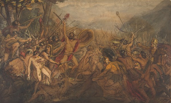 Battle Scene, 19th century. Creator: François Joseph Heim.