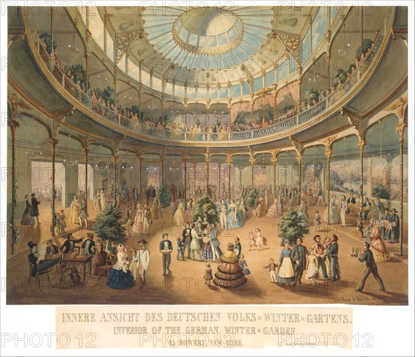 Innere Ansicht des Deutschen Volks Winter Gartens. Interior of the German Winter Garden..., 1856. Creator: Fritz Meyer.