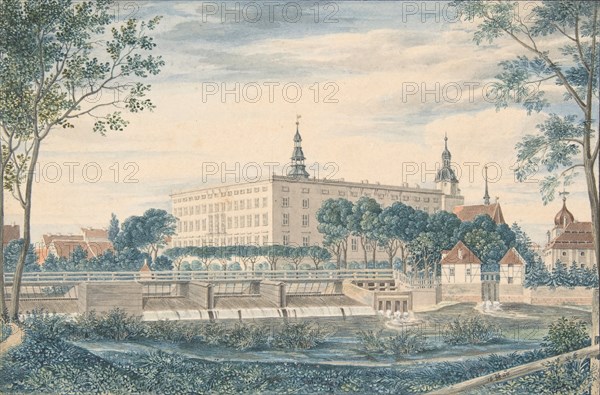 View of the Dessau Castle from the East, 1820. Creator: Heinrich Olivier.
