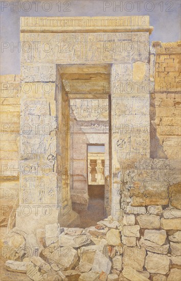 East Entrance, Room of Tiberius, Temple of Isis, Philae, 1905. Creator: Henry Roderick Newman.
