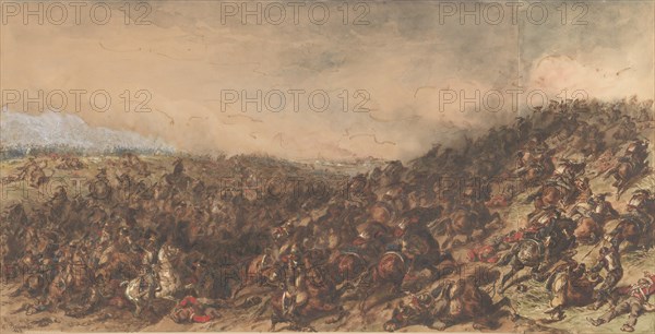 Battle Scene (Waterloo), 1815-66. Creator: Hippolyte Bellangé.